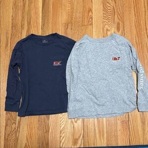TWO Vineyard Vines Long-Sleeve Pocket Ts for your Football Loving Kiddo Size 5